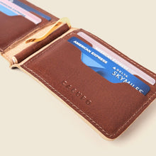 Load image into Gallery viewer, CASUPO - Full Grain Leather Bifold Money Clip Wallet - Chocolate