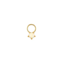 Load image into Gallery viewer, dainty opal gold earring charm
