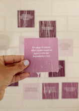 Load image into Gallery viewer, Shower affirmation cards with affirmations for the bath and shower focused on boundaries