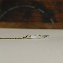 Load image into Gallery viewer, Aliza Mini Pocket Knife Necklace in Mother of Pearl and 14K Gold Fill Chain
