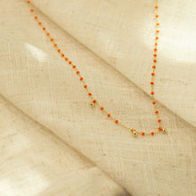 Load image into Gallery viewer, 14K gold vermeil beaded charm necklace