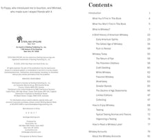 Load image into Gallery viewer, Table of contents for a book about whiskey, with a white background and black text.