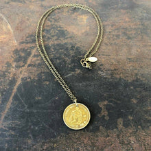 Load image into Gallery viewer, Aquarius Zodiac Coin Necklace