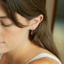 Load image into Gallery viewer, Classic Halo Gold Vermeil huggie earrings