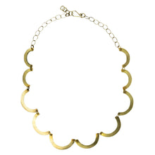 Load image into Gallery viewer, Gold necklace with C-shaped links on a white background