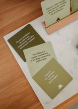 Load image into Gallery viewer, Shower affirmation cards with affirmations for the bath and shower focused on grounding
