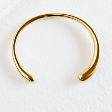 Load image into Gallery viewer, Bisjoux gold-plated cuff bangle bracelet on a white background