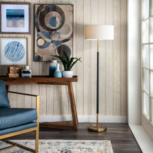 Load image into Gallery viewer, Metal Floor Lamp on a wood floor in a living space