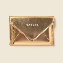 Load image into Gallery viewer, Casupo Mini envelope wallet with RFID protection - metalic gold