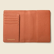 Load image into Gallery viewer, CASUPO Leather passport wallet in tan rfid protection
