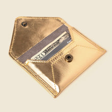 Load image into Gallery viewer, Casupo Mini envelope wallet with RFID protection - metalic gold