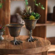 Load image into Gallery viewer, Decorative planters with feet on a wooden surface