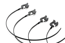 Load image into Gallery viewer, Black metal skewers with unique designs on a white background