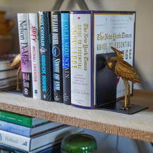 Load image into Gallery viewer, Gold iron crane book ends