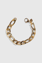 Load image into Gallery viewer, Figaro braceled handcrafted in 14k gold plating