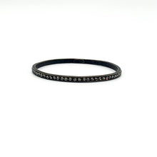 Load image into Gallery viewer, Black bracelet with small stones on a white background