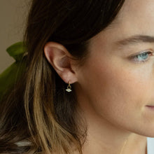 Load image into Gallery viewer, Classic Halo Gold Vermeil huggie earrings