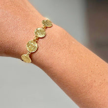 Load image into Gallery viewer, Gold Coin Chain Bracelet