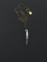 Load image into Gallery viewer, Aliza Mini Pocket Knife Necklace in Mother of Pearl and 14K Gold Fill Chain