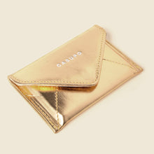 Load image into Gallery viewer, Casupo Mini envelope wallet with RFID protection - metalic gold