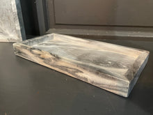 Load image into Gallery viewer, Rectangular marble tray on a dark surface