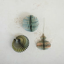 Load image into Gallery viewer, Recycled Paper Folding Honeycomb Ornament Set