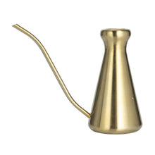 Load image into Gallery viewer, brass finished, sleek designed, minimilasit watering can with extra long watering spout