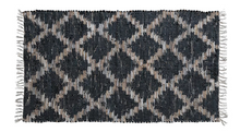 Load image into Gallery viewer, Cotton and Leather Chindi Rug