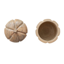 Load image into Gallery viewer, Hand-Carved Mango Wood Acorn Container with Lid