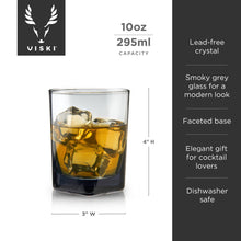 Load image into Gallery viewer, Smoke Double Old-Fashioned Glasses Set of 2