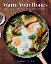 Load image into Gallery viewer, Cookbook cover with a pan of eggs and mushrooms on a wooden background