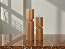 Load image into Gallery viewer, Twisted Ribbed Pillar Candle