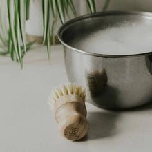 Load image into Gallery viewer, Sisal Bristle Palm Dish Brush