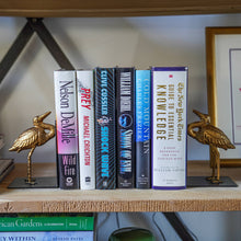 Load image into Gallery viewer, Gold iron crane book ends