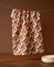 Load image into Gallery viewer, Geometry - Vivid Cascade Tea Towel