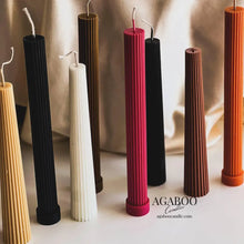Load image into Gallery viewer, High Ribbed Pillar Candle