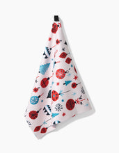 Load image into Gallery viewer, Decorative towel with colorful abstract pattern on a white background