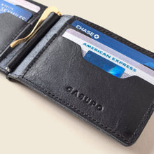 Load image into Gallery viewer, CASUPO Bifold Money Clip Wallet - Black