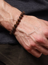 Load image into Gallery viewer, We Are All Smith - Geometric Bronzite and Sterling Silver Bead Bracelet for Men