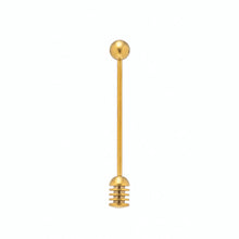 Load image into Gallery viewer, stainless steel honey dipper with gold finish