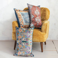 Load image into Gallery viewer, Velvet Lumbar Pillow with Fringe