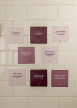 Load image into Gallery viewer, Shower affirmation cards with affirmations for the bath and shower focused on boundaries