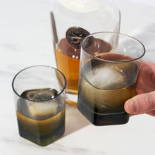 Load image into Gallery viewer, Smoke Double Old-Fashioned Glasses Set of 2