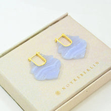 Load image into Gallery viewer, Catalina Earring Gold Plated - Blue Lace Agate
