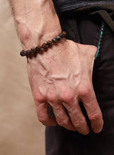 Load image into Gallery viewer, We Are All Smith - Geometric Bronzite and Sterling Silver Bead Bracelet for Men