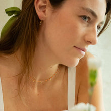 Load image into Gallery viewer, 14K gold vermeil beaded charm necklace