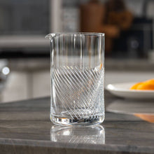 Load image into Gallery viewer, Clear etched mixing glass on a kitchen counter with blurred background