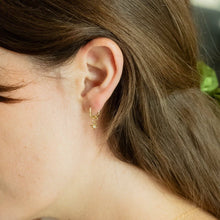 Load image into Gallery viewer, Classic Halo Gold Vermeil huggie earrings