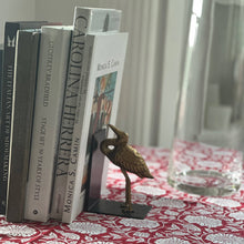 Load image into Gallery viewer, Gold iron crane book ends