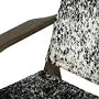 Load image into Gallery viewer, Wood frame, sling back cowhide chair in peppered black and white